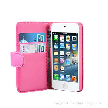 Stitching litchi pattern leather case for iPhone 5s, manufacturer, wallet function
